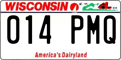 WI license plate 014PMQ