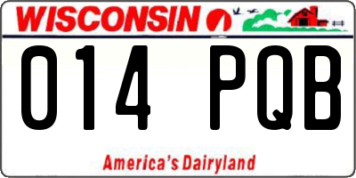 WI license plate 014PQB