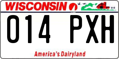 WI license plate 014PXH