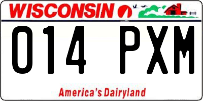 WI license plate 014PXM