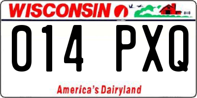 WI license plate 014PXQ