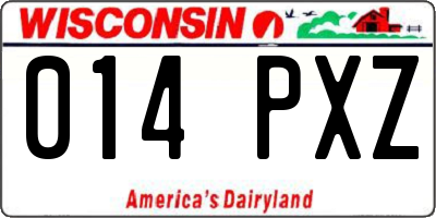 WI license plate 014PXZ