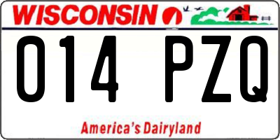 WI license plate 014PZQ