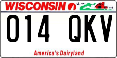 WI license plate 014QKV