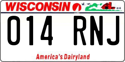 WI license plate 014RNJ