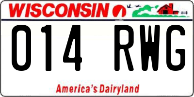 WI license plate 014RWG