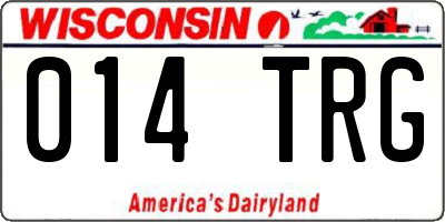 WI license plate 014TRG