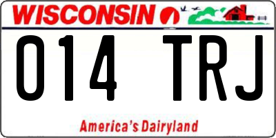 WI license plate 014TRJ