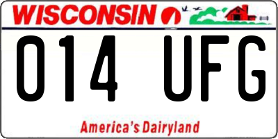 WI license plate 014UFG