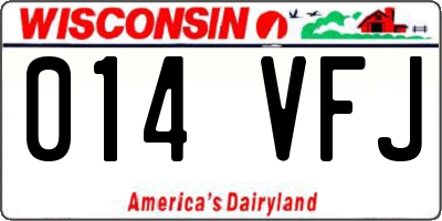WI license plate 014VFJ