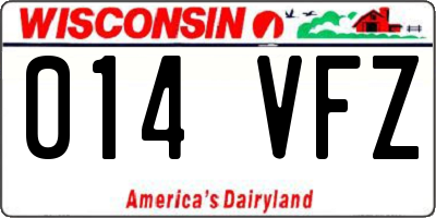 WI license plate 014VFZ