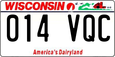 WI license plate 014VQC