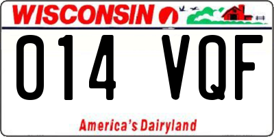 WI license plate 014VQF
