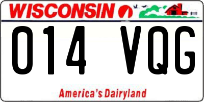 WI license plate 014VQG