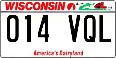 WI license plate 014VQL