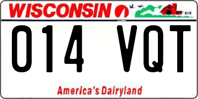WI license plate 014VQT
