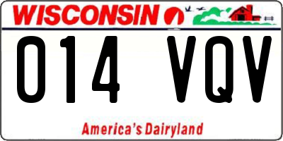 WI license plate 014VQV