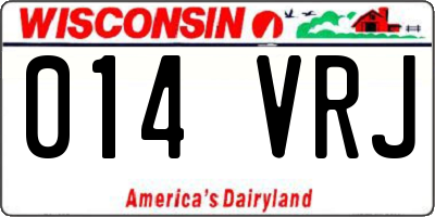WI license plate 014VRJ