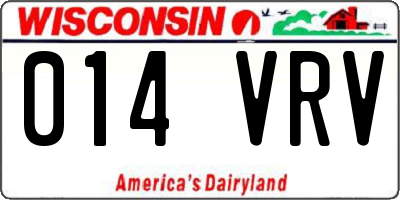 WI license plate 014VRV