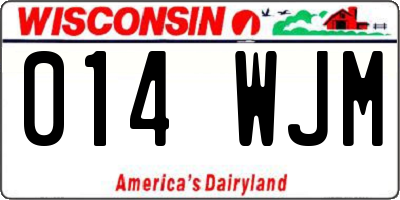 WI license plate 014WJM