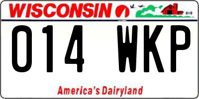 WI license plate 014WKP