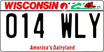 WI license plate 014WLY
