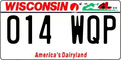 WI license plate 014WQP