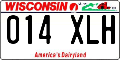 WI license plate 014XLH