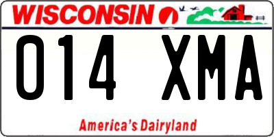 WI license plate 014XMA