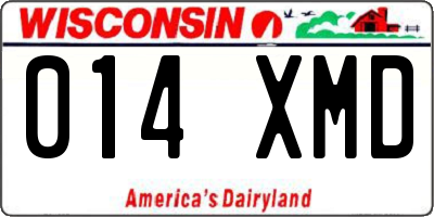 WI license plate 014XMD