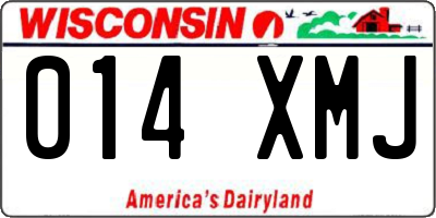 WI license plate 014XMJ