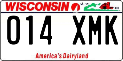 WI license plate 014XMK