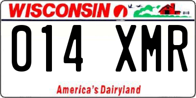 WI license plate 014XMR
