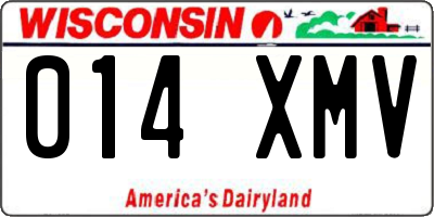 WI license plate 014XMV