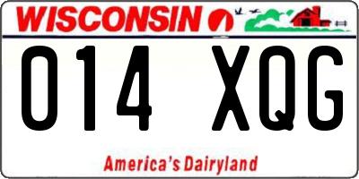 WI license plate 014XQG