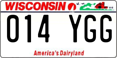 WI license plate 014YGG