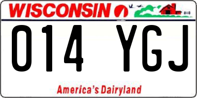 WI license plate 014YGJ