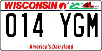 WI license plate 014YGM