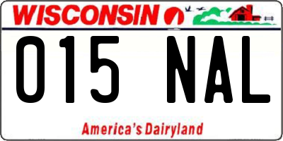 WI license plate 015NAL