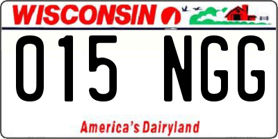 WI license plate 015NGG