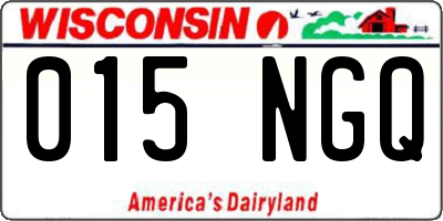 WI license plate 015NGQ