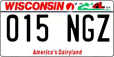 WI license plate 015NGZ