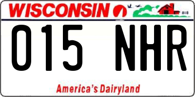 WI license plate 015NHR