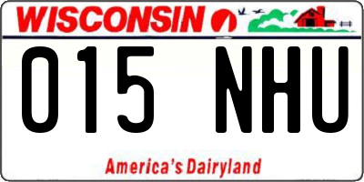 WI license plate 015NHU