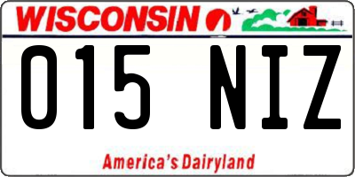 WI license plate 015NIZ
