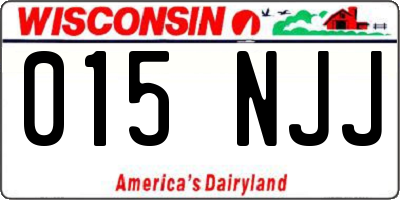 WI license plate 015NJJ