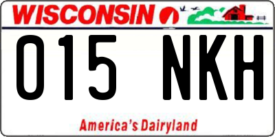 WI license plate 015NKH