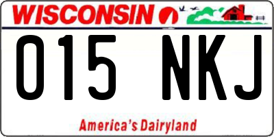 WI license plate 015NKJ