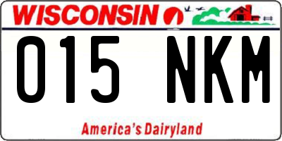 WI license plate 015NKM