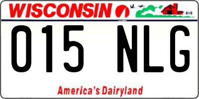 WI license plate 015NLG